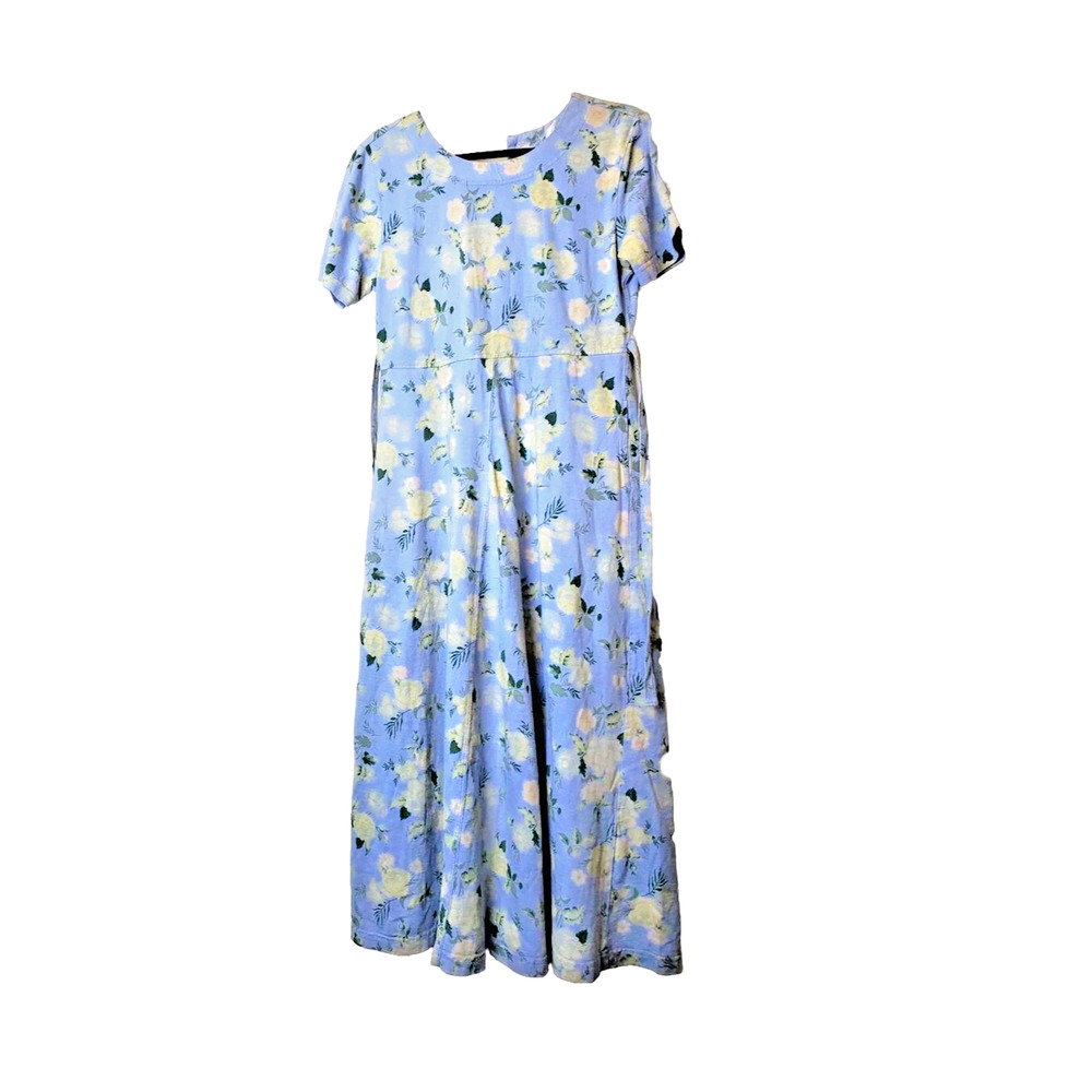 Action Gear Vintage 90s Dress Womens Small Floral Maxi USA Prairie‎ Cottagecore